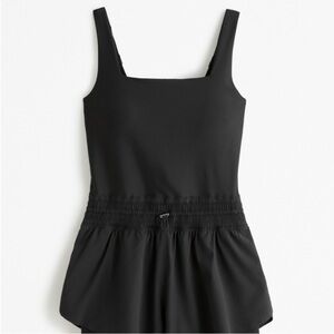 Black Abercrombie ypb sculptlux onsie. Sport romper.
